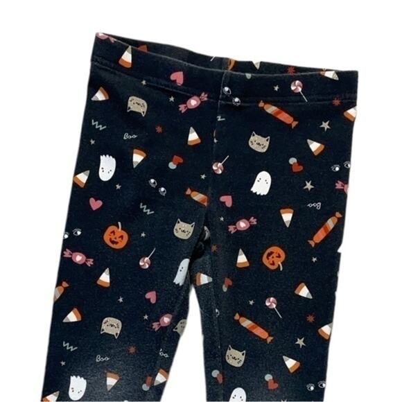 Carter’s Halloween Print Black Leggings Girl’s Size 5 - Picture 3 of 11
